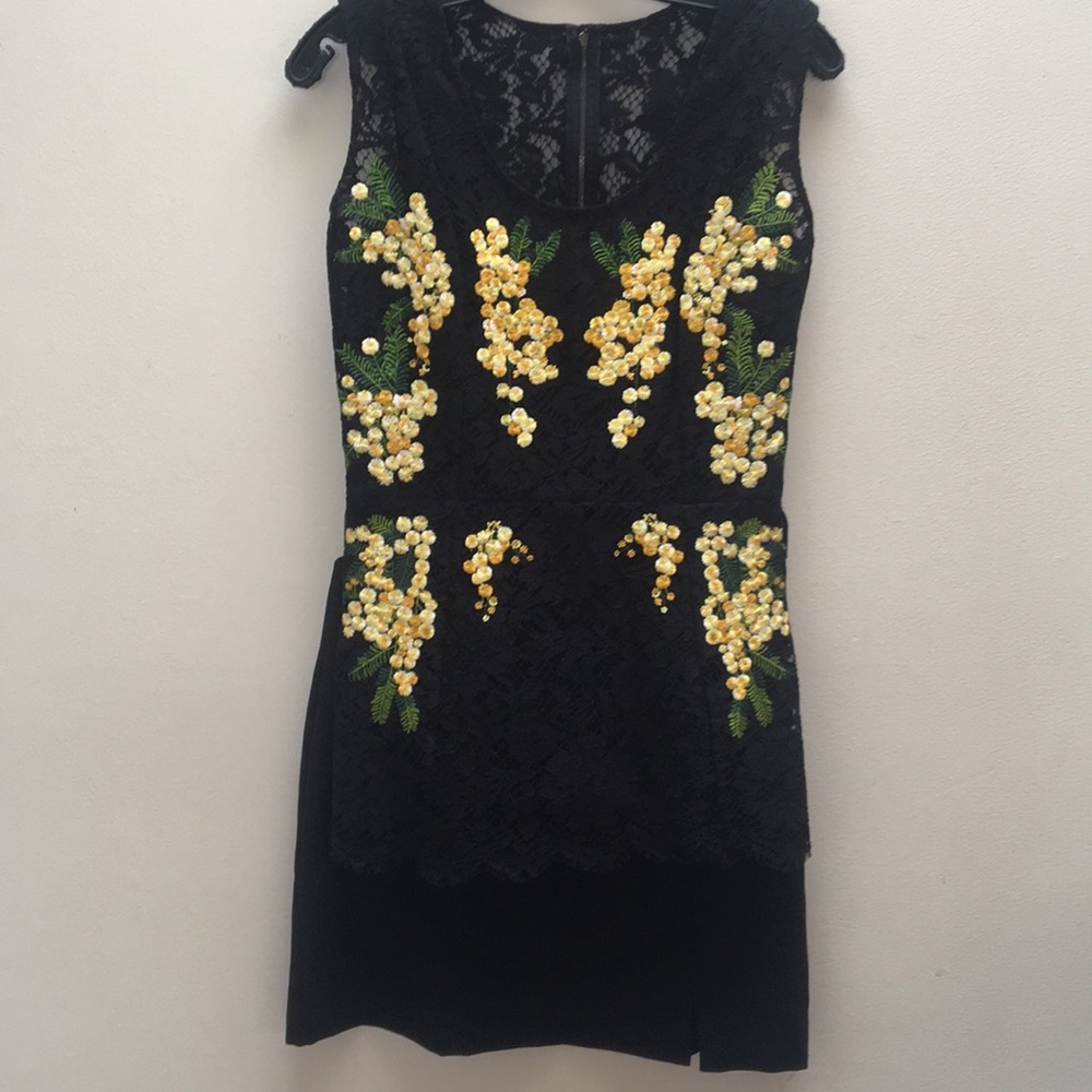 Lace Embroidered Top with Esprit de Corp Skirt